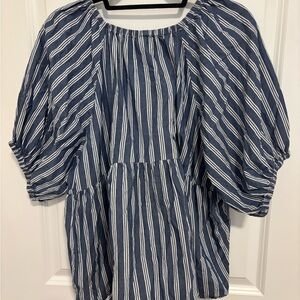 Blue Striped Women's Top